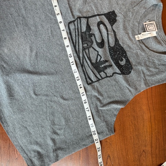 Bella Canvas Block Printed “Oregon” Charcoal Cropped Graphic Tank - XL - Picture 4 of 6